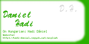 daniel hadi business card